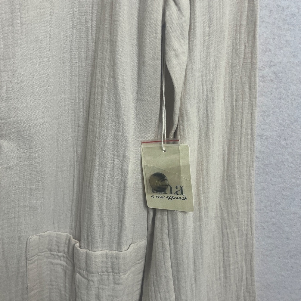 a.n.a A New Approach Cream Lightweight Blazer Jacket L - Picture 11 of 12